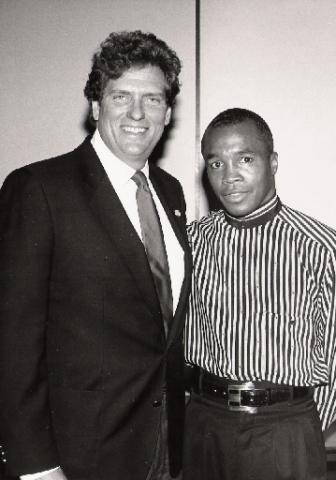 Alex Daoud and Sugar Ray Leonard